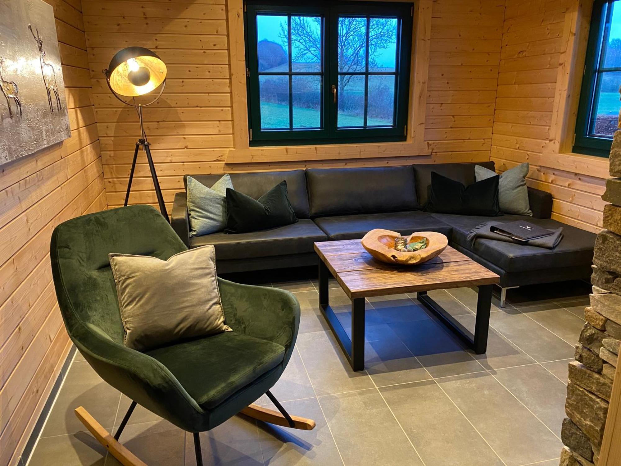 Holzhaus Onkel Fritz Mit Sauna Und Whirlwanne Esch  Eksteriør billede